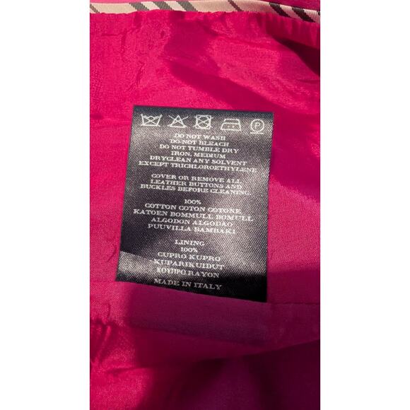 Burberry Womans Trench Coat Pink Size 10 Excellent Condition - Picture 5 of 10